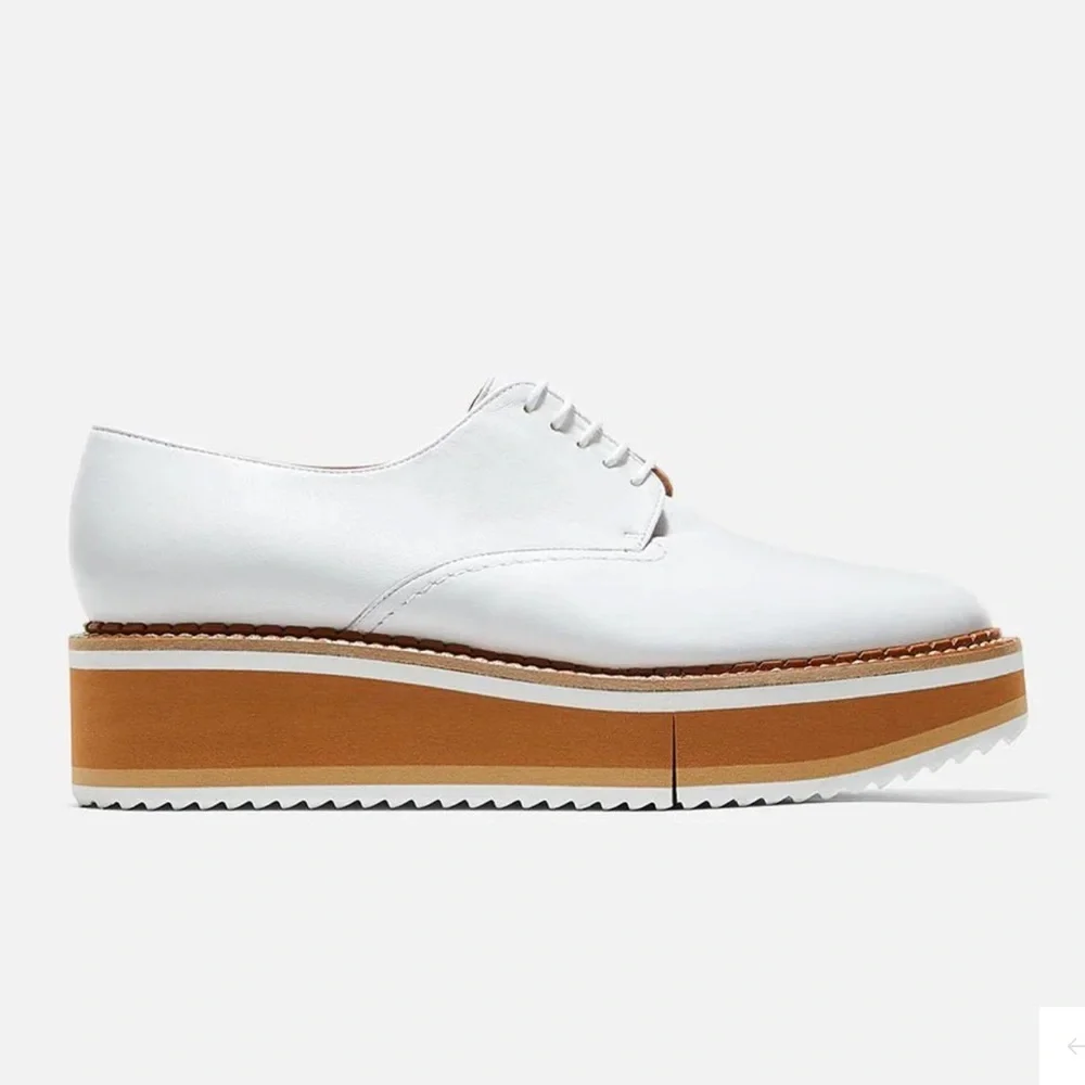 Clergerie Paris BROOK derbies, white lambskin NWOT - Picture 2 of 13